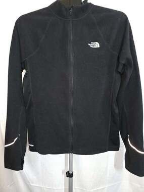 The North Face Black Fleece Jacket Full Zip Reflective